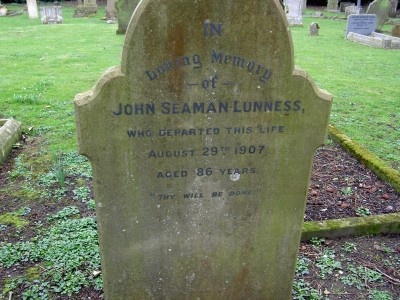 Grave of John Seaman Lunness - South Creake