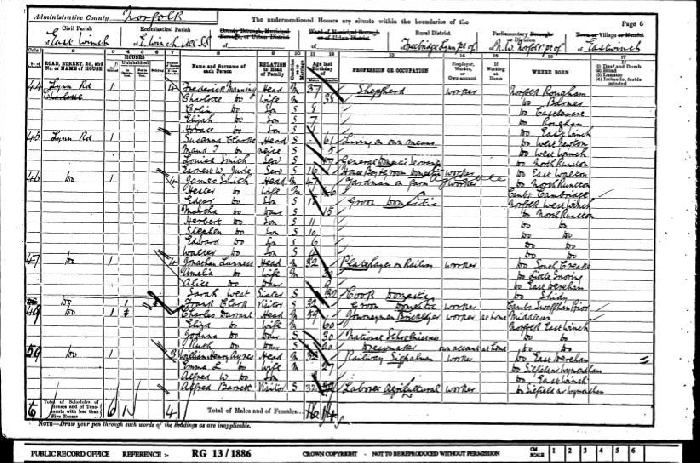 1901 Census Extract J Lunness