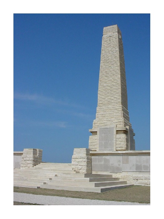 Memorial stands on the tip of the Gallipoli Peninsula