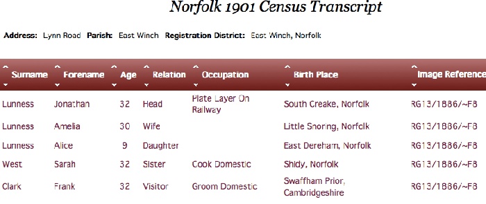 1901 Census